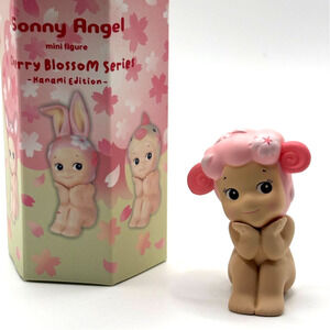 New Kawaii Cupid Angel Mini Figure Sitting Pink Floral Sheep Costume, Cute Toy,